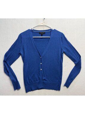 Banana Republic Womens Blue Cardigan Sweater Button-Down  V-Neck Lightweight SM
